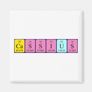 Cassius periodic table name magnet