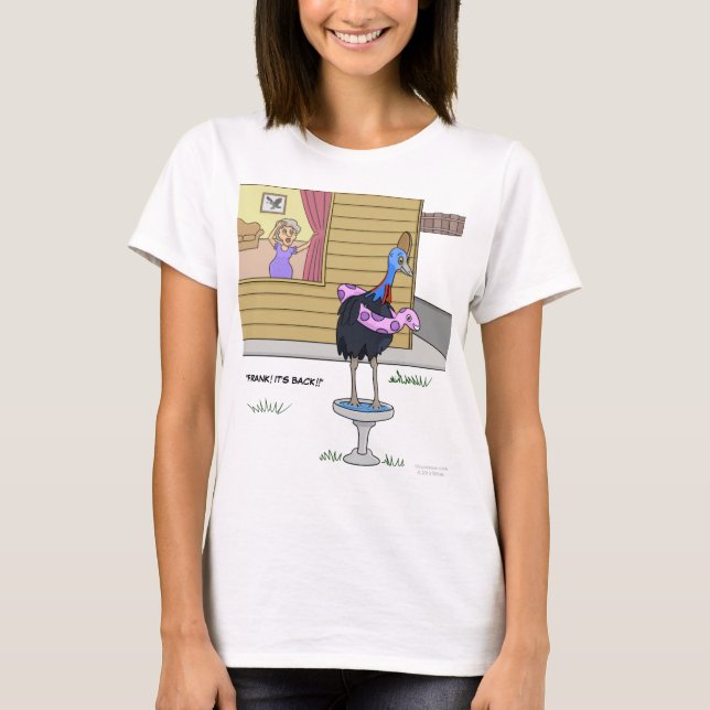 Cassowary Bird Bath T Shirt (Front)