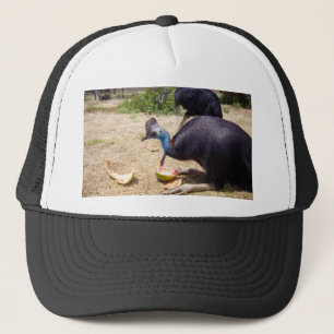Cassowary Bird Eating Melons, Trucker Hat