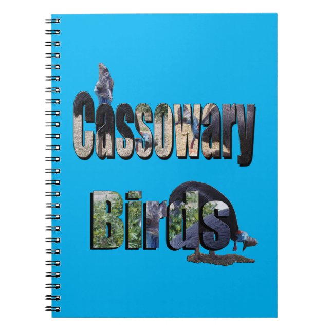 Cassowary Birds Picture Logo,   Notebook (Front)