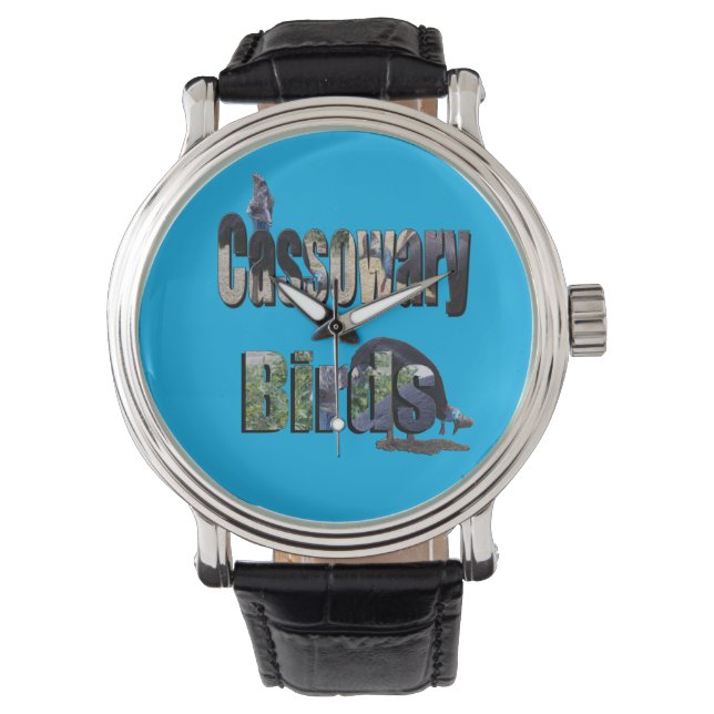 Cassowary Birds Picture Logo,   Watch (Front)