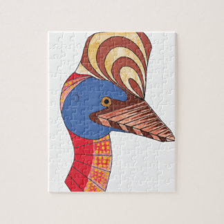 Cassowary Genuine Aboriginal Art Jigsaw Puzzle