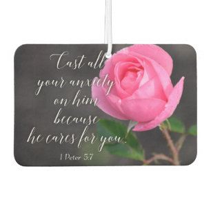 Cast all your Anxiety Christian Bible Verse Prayer Air Freshener