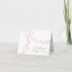 Cast All Your Cares Folded Greeting Card