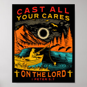 Cast All Your Cares On The Lord 1-peter 5_7 Retro Poster