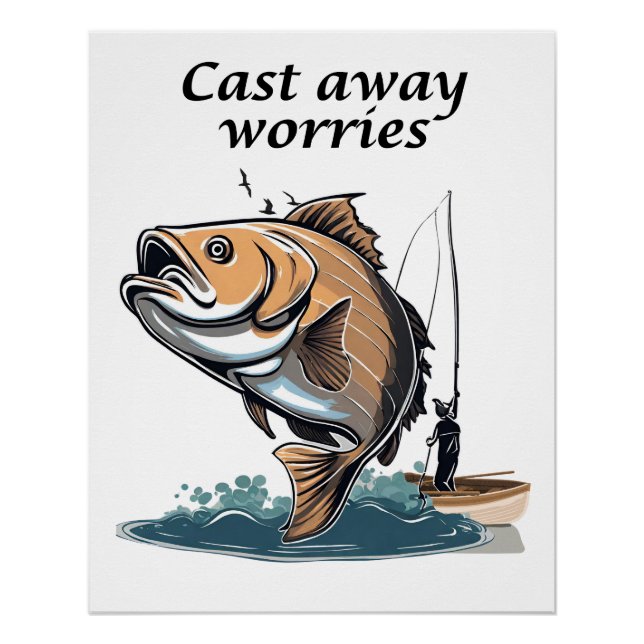 Cast Away Worries Poster (Front)