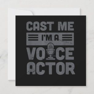 Cast Me Funny Voice-Over Artist  Voice Acting Thank You Card