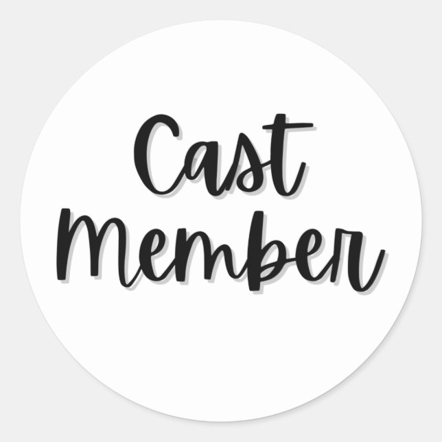 Cast Member sticker (Front)