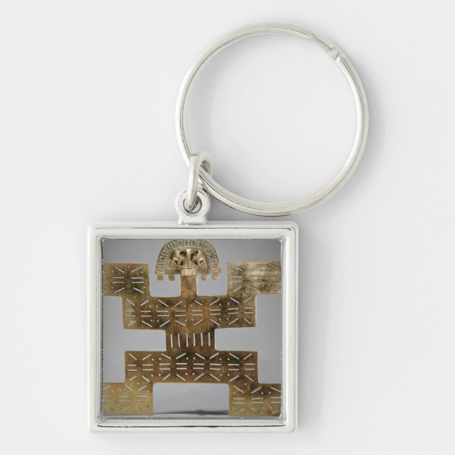 Cast Tumbaga pectoral, from Huaca del Dragon Keychain (Front)