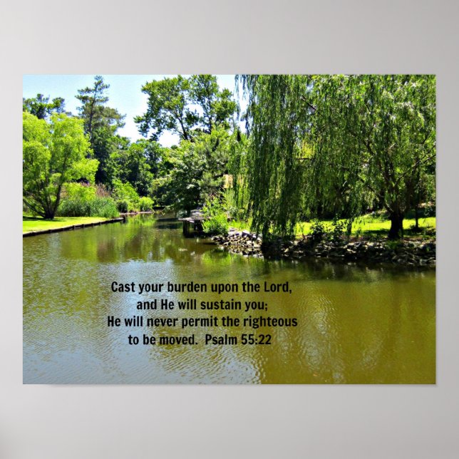 Cast your burden upon the Lord...Ps. 55:22 Poster (Front)