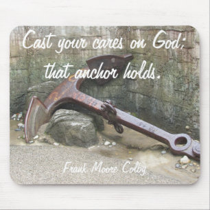 Cast Your Cares on GOD Mouse Pad