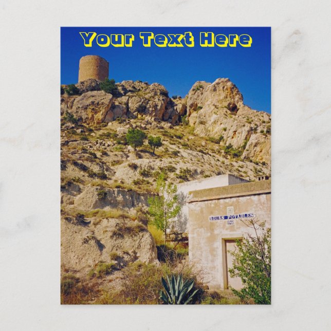 Castalla Castle, Espagne Carte postale (Devant)