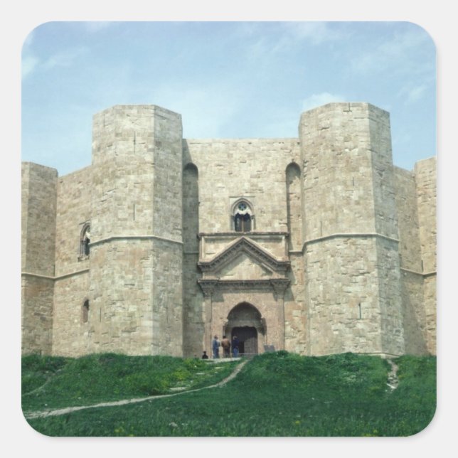 Castel del Monte Square Sticker (Front)