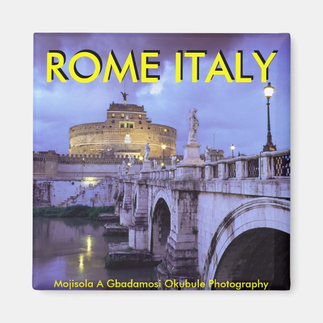 Castel Sant'Angelo and Bridge, Rome, Italy Magnet (Front)