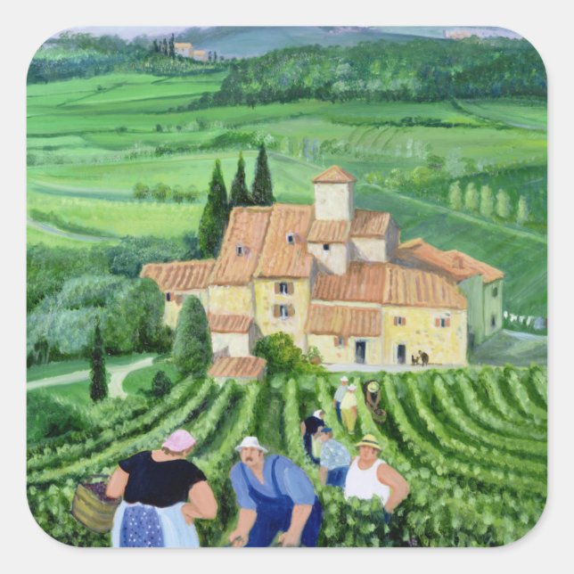 Castellina-in-Chianti Square Sticker (Front)