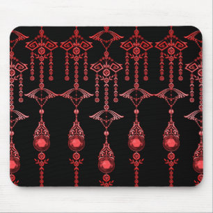 CASTELLINA JEWELS: ORNATE RED GOTH MOUSE PAD
