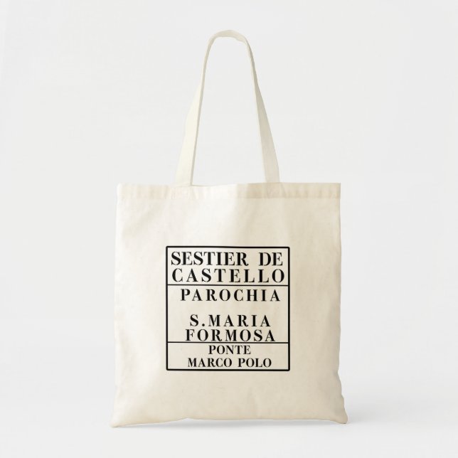 Castello-Formosa-Marco Polo, Venice, Street Tote Bag (Front)