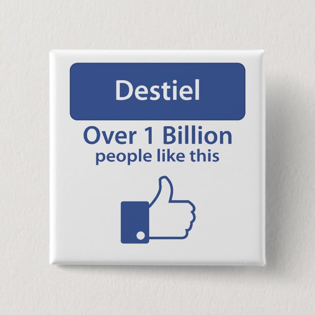 Castiel 2 Inch Square Button (Front)