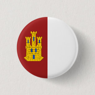 Castilla La Mancha coat of arms - Spain 1 Inch Round Button