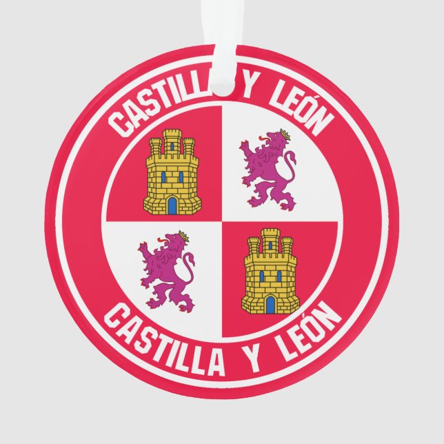 Castilla y León Round Emblem Ornament (Back)