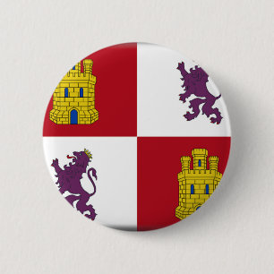 Castilla y Leon (Spain) Flag 2 Inch Round Button
