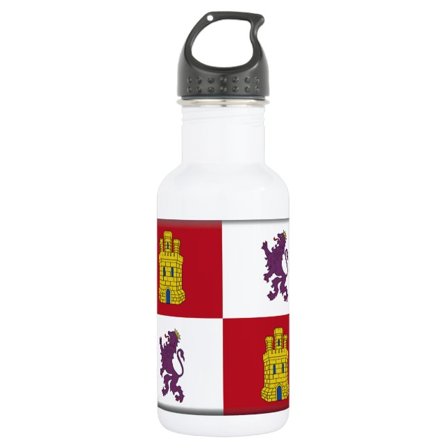 Castilla y Leon (Spain) Flag 532 Ml Water Bottle (Front)