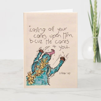 Casting All Your Cares Thank You Card