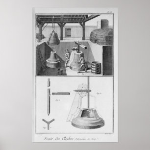 Casting bells, illustration from 'Encyclopedia' Poster