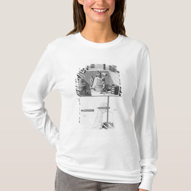 Casting bells, illustration from 'Encyclopedia' T-Shirt (Front)