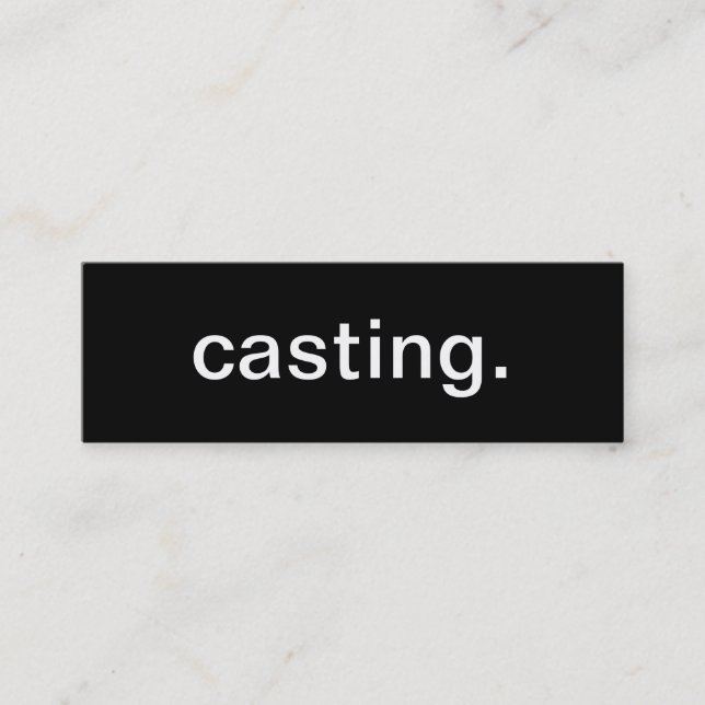 Casting Business Card (Front)