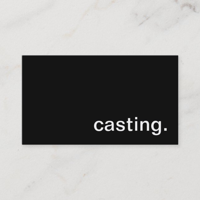 Casting Business Card (Front)