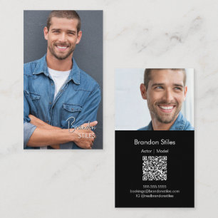 Casting Essentials Photo Business Card   QR Code