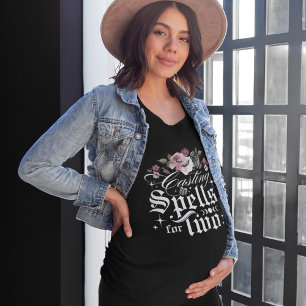 Casting Spells for Two Goth Pregnancy Announcement Tri-Blend Shirt