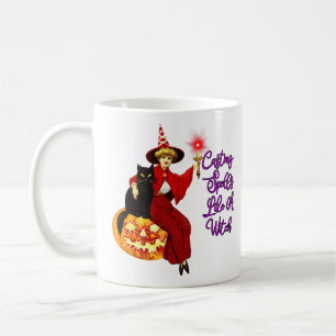 Casting Spells Like A Witch - Halloween Black Cat  Coffee Mug
