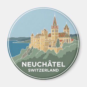 Castle and Collegiate Church, Neuchâtel Magnet