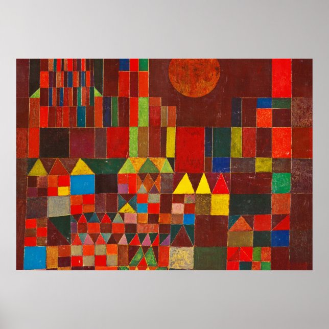 Castle and Sun, 1928 by Paul Klee Poster (Front)