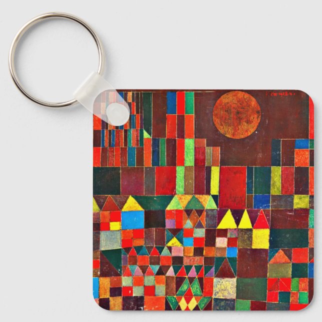 Castle and Sun by Paul Klee Keychain (Front)