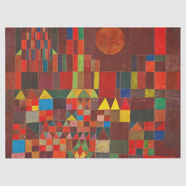 Castle and Sun by Paul Klee Tissue Paper (Front)