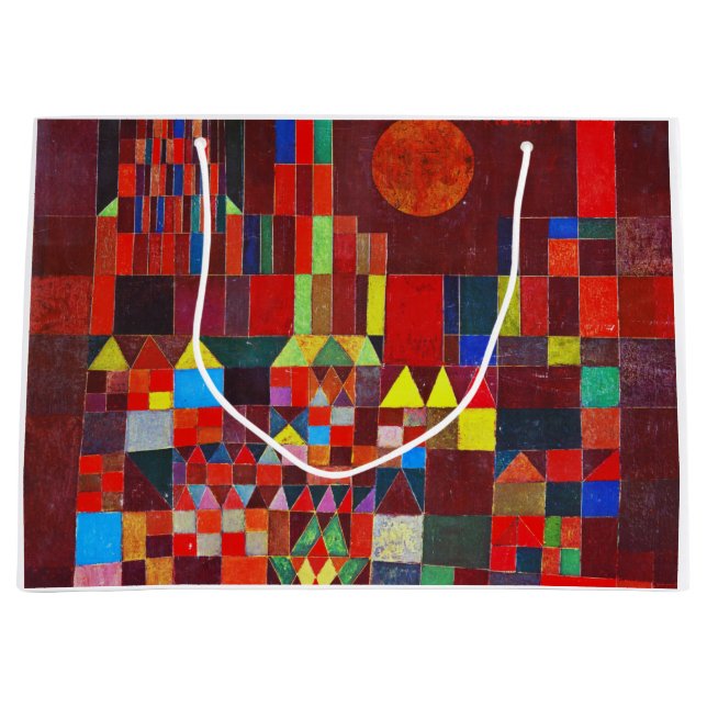 Castle and Sun, Paul Klee Large Gift Bag (Front)