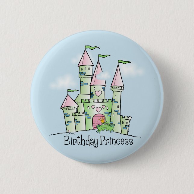Castle Birthday Princess 2 Inch Round Button (Front)