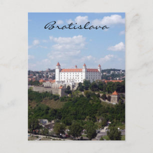 castle bratislava hill postcard