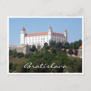 castle bratislava white postcard