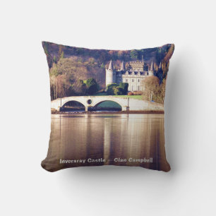 Castle Campbell & Inveraray Castle – Clan Campbell Throw Pillow