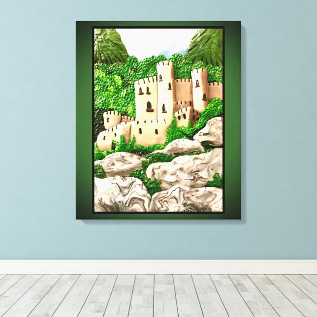 Castle Canvas Print (Insitu(Wood Floor))