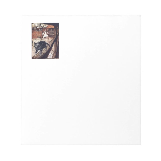 Castle Cat Rackham Illustration Notepad (Front)