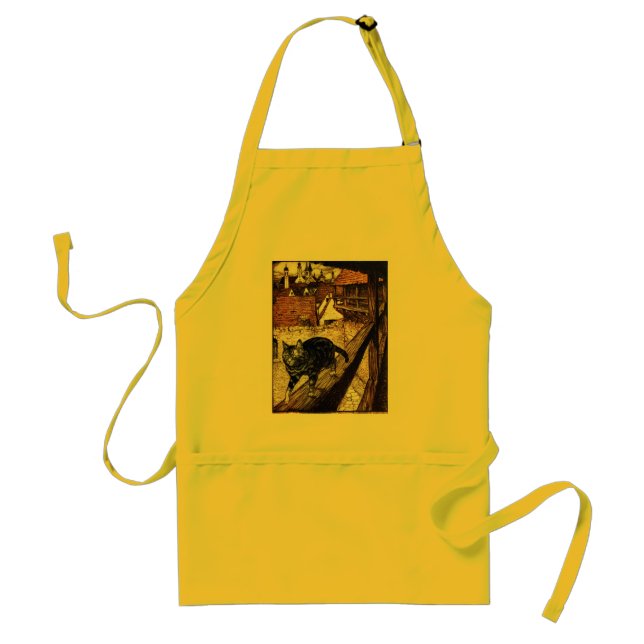 Castle Cat Rackham Illustration Standard Apron (Front)
