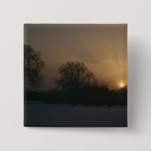 Castle Charlottenhof, Sunset 2 Inch Square Button (Front)