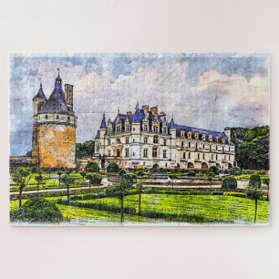 Castle Chenonceau. France. Jigsaw Puzzle