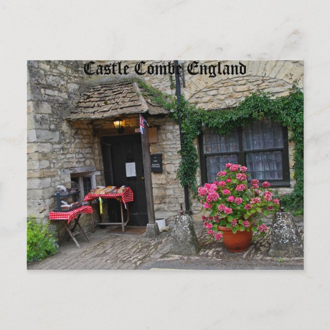 Castle Combe England, photography on post card (Front)