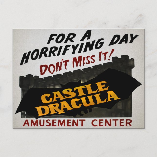 Castle Dracula Wildwood Postcard (Front)